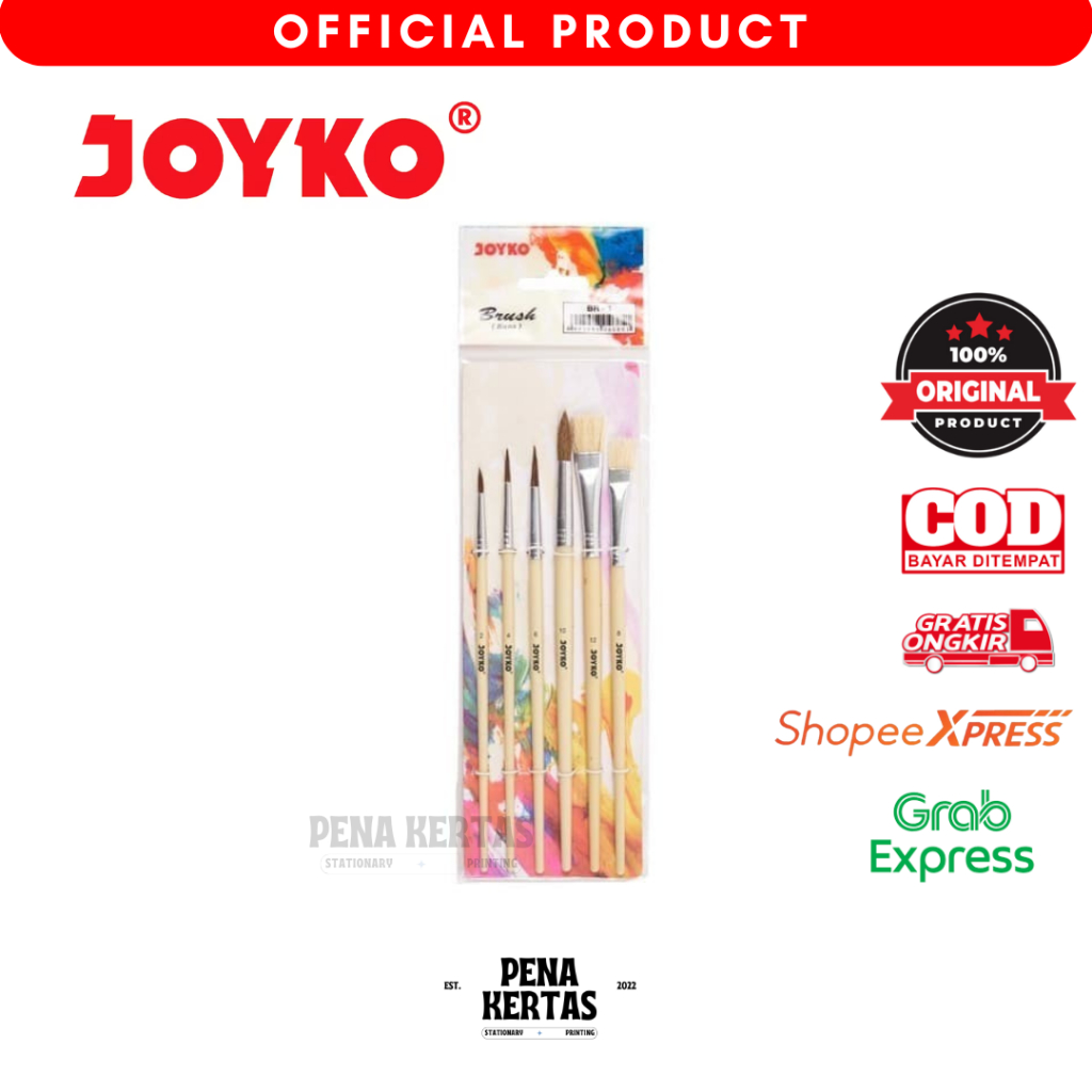 

1 set - isi 6 - Joyko Acrylic Brush - Cat Akrilik