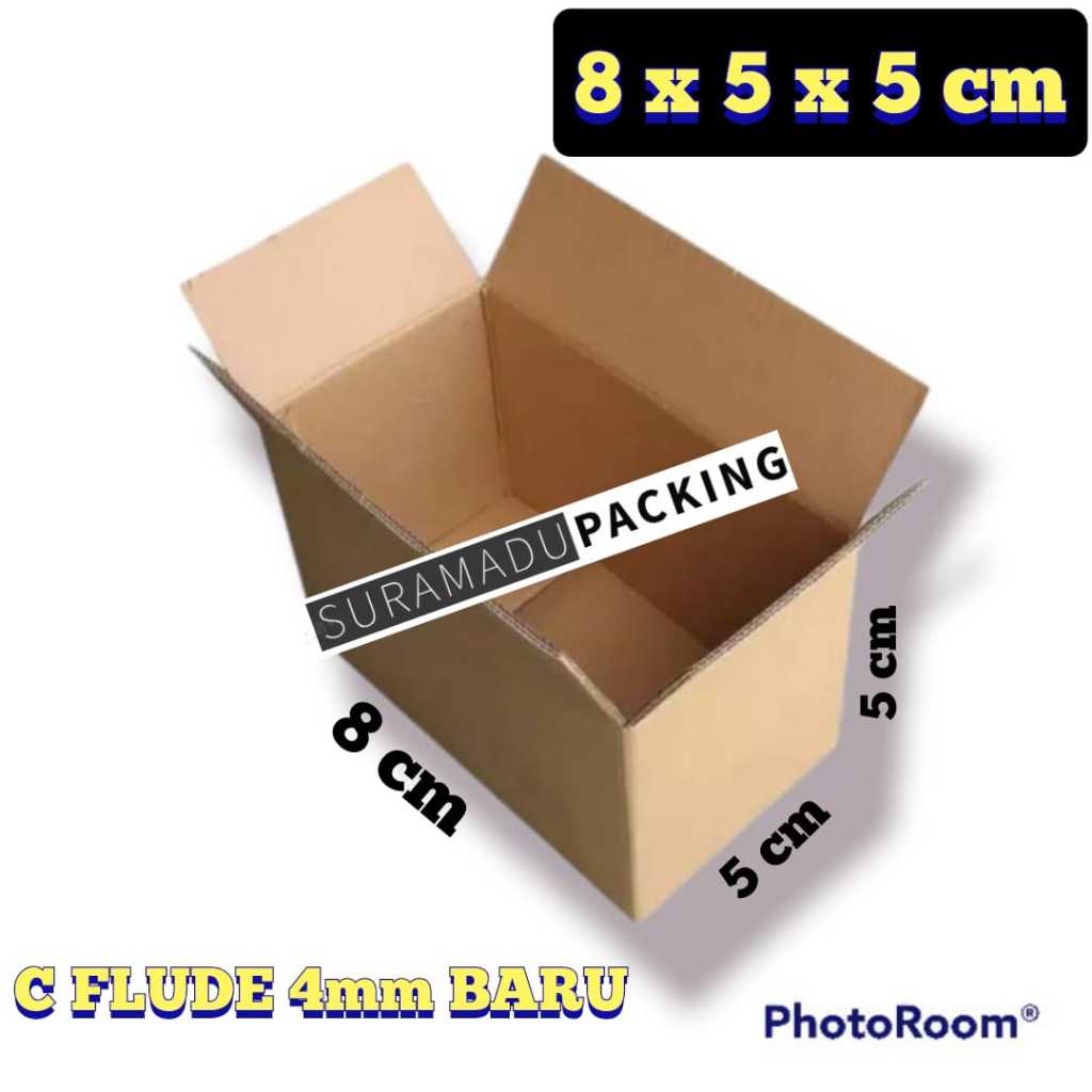 

Kardus box karton packing 8x5x5 cm Packing Polos dan Tebal 4mm C FLUDE