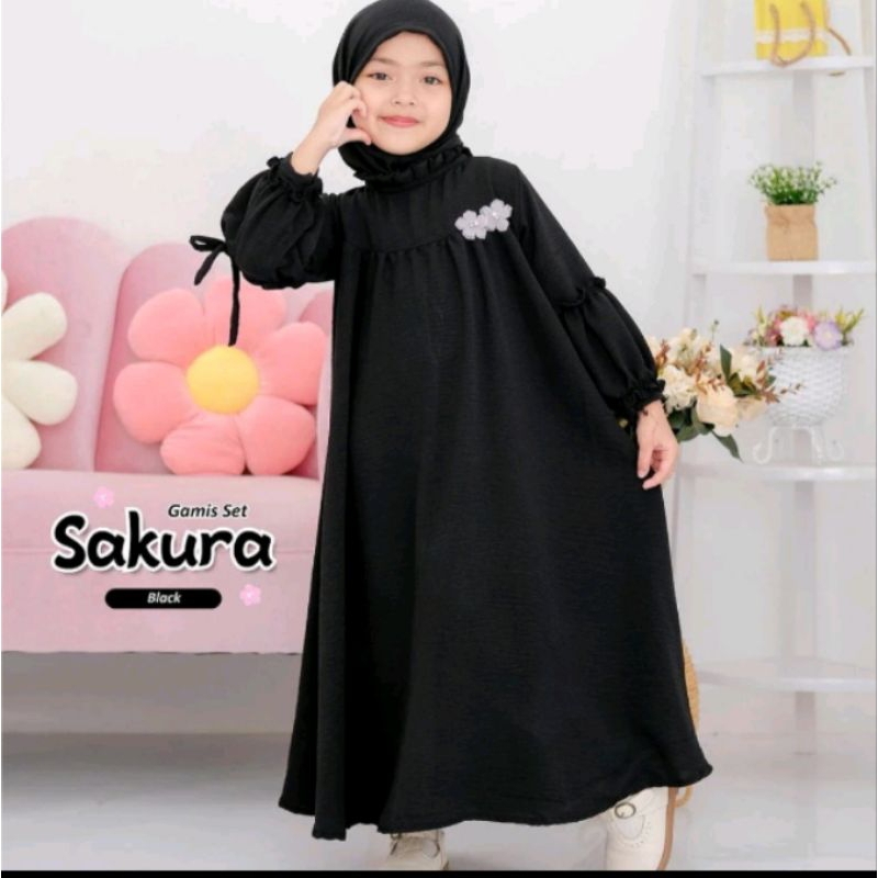 GAMIS ANAK SAKURA 1-10 TAHUN MODEL TERBARU/
