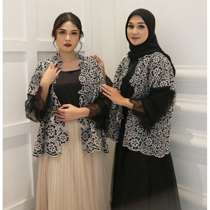 Alfateema Outer Embroidery Chantilly Lace Brukat