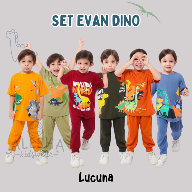 Setelan baju anak laki-laki - Set Evan Dino Lucuna