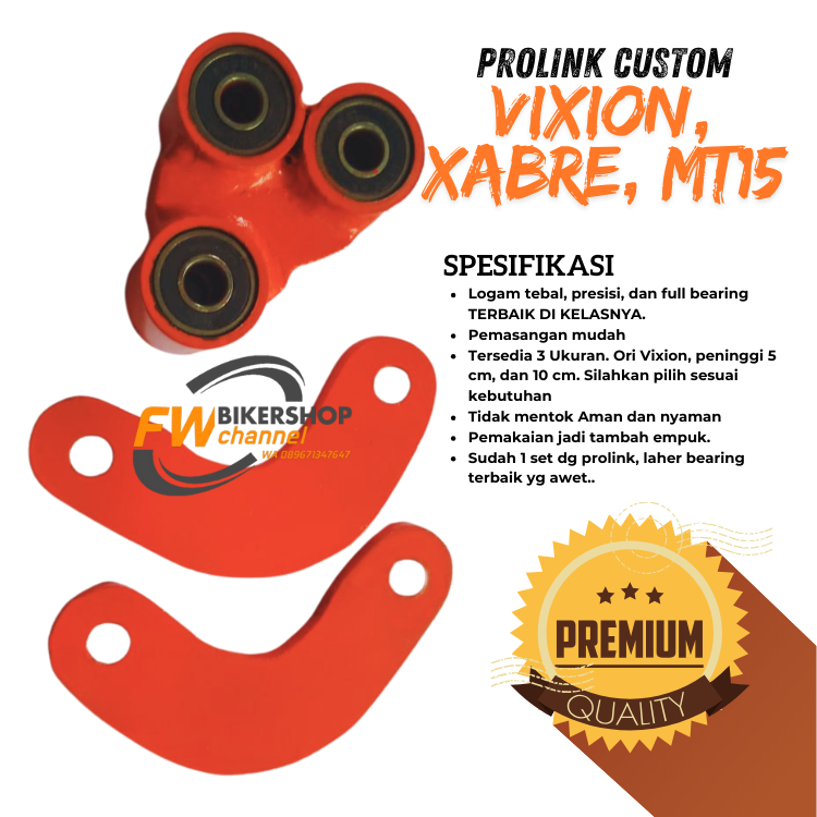 PROLINK UNITRACK CUSTOM ORI DAN PENINGGI VIXION, R15, XABRE & MT15