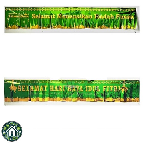 Banner Backdrop Idul Fitri Selamat Ibadah Idul Fitri Puasa Garland Ornamen Idul Fitri Ramadhan