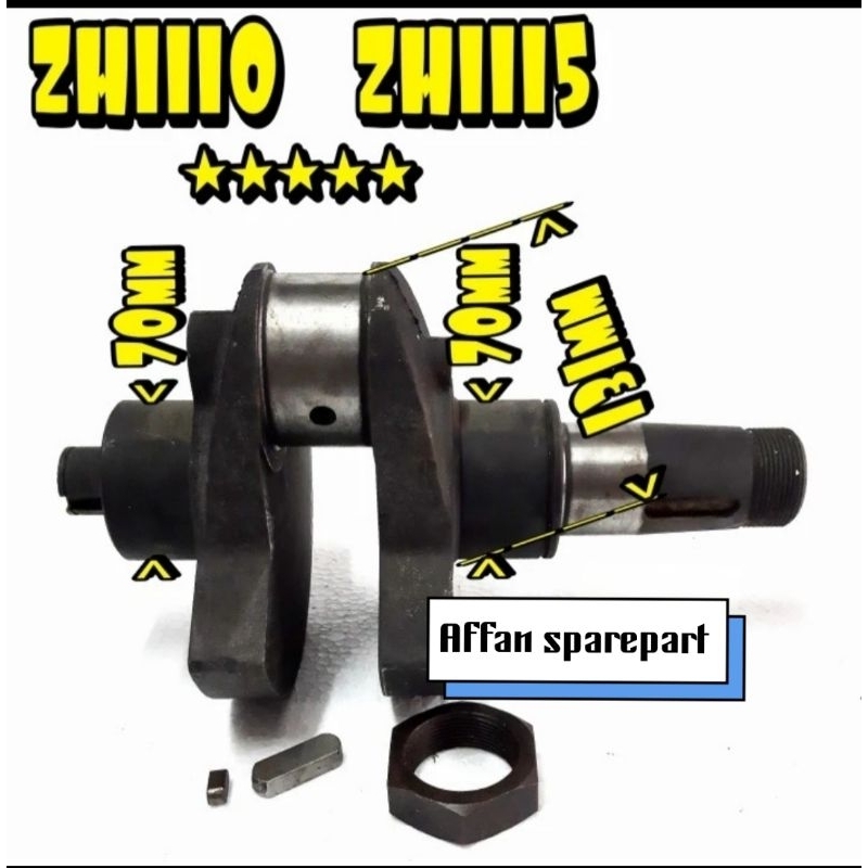 ZH 1115 CRANKSHAFT KRUK AS KRO AS MESIN DIESEL JIANGDONG MESIN ( 24 PK )