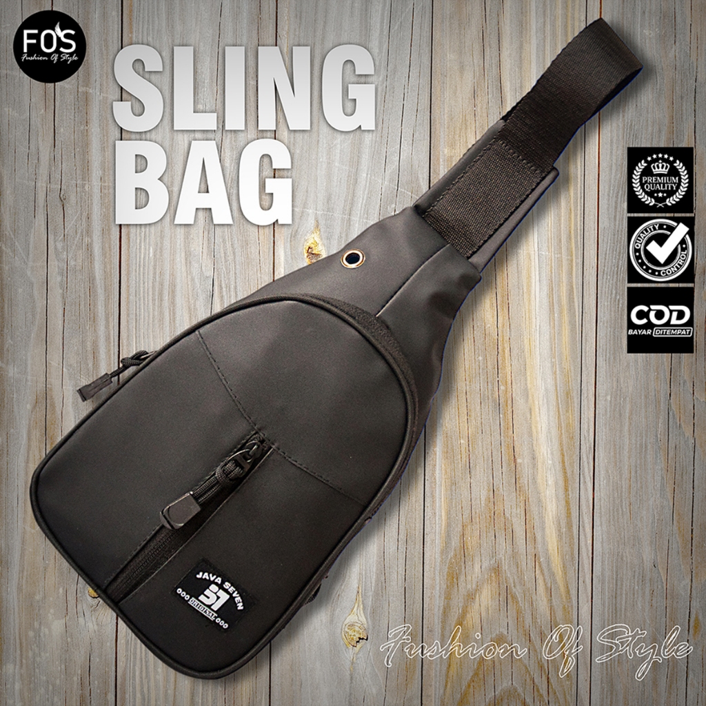 Tas selempang pria keren waterproof slingbag punggung mini cowok dewasa kekinian keren anti air