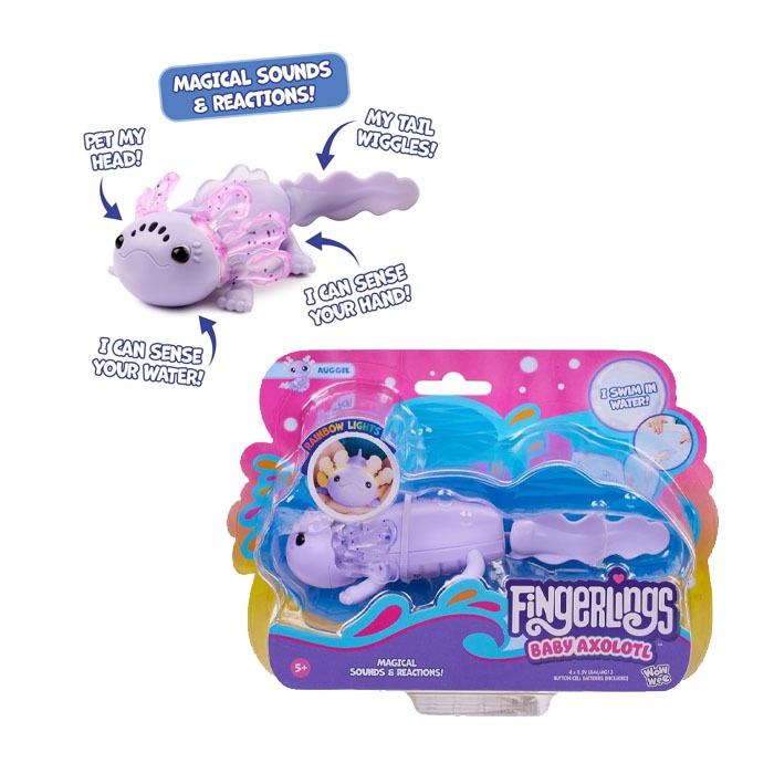 Fingerlings Interactive Baby Axolotl - Auggie (Purple)