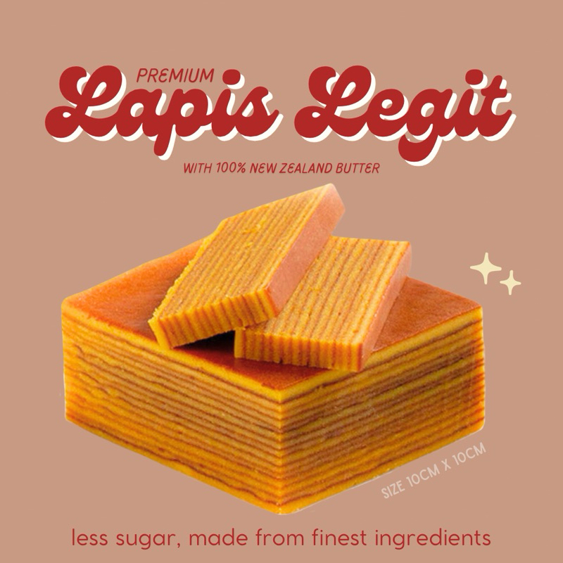 

Lapis Legit Premium (less sugar & full NZ butter)