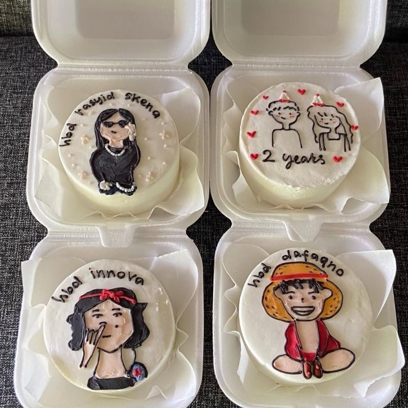 Bento cake sterofoam Surabaya/Korean Lunch Box Cake/ Korean Bento Cake/korean cake birthday/custom c
