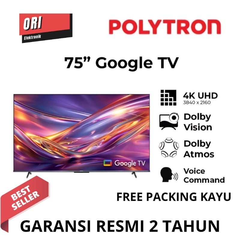 POLYTRON 4K UHD SMART GOOGLE TV 75 INCH PLD-75UG5959