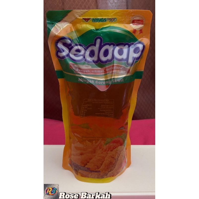 

1liter minyak goreng (sedap)