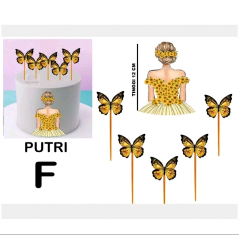 Topper Putri, Topper kupu-kupu, Hiasan kue ulang tahun