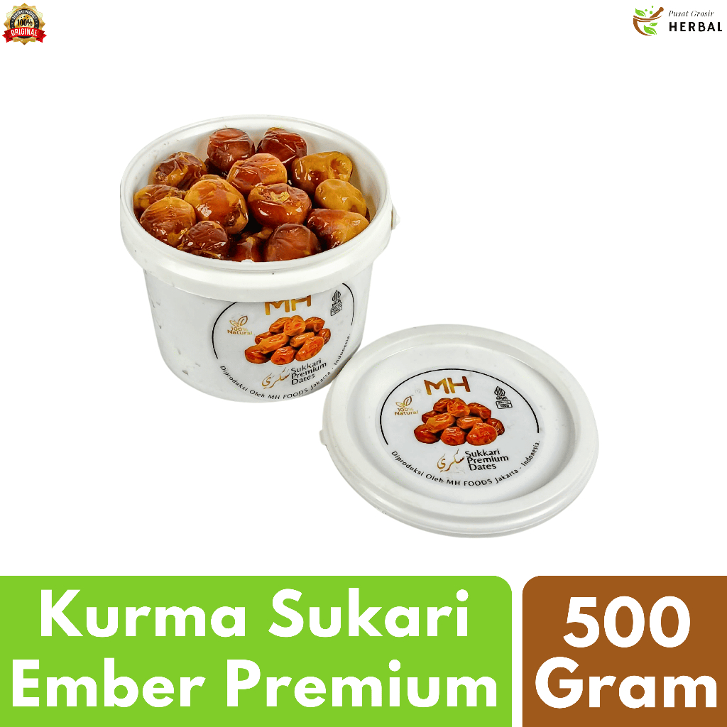 

Kurma Sukari al qassim Ember 500 Gram Grade A Premium | Kurma Sukkari Madu Oleh Oleh Haji dan Umroh