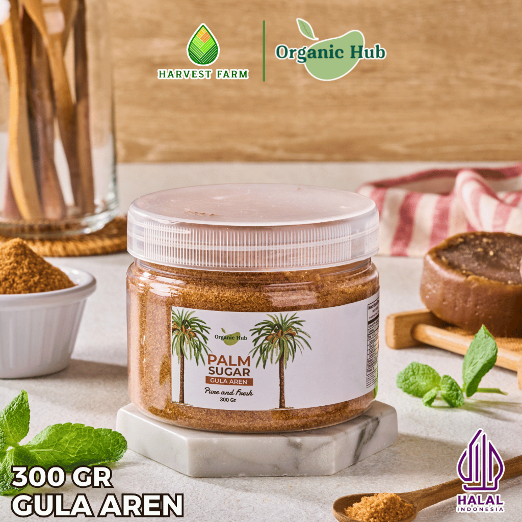 

Organic Hub Gula Aren Asli 100% Palm Sugar Powder Healty Food Original Organik 300gr