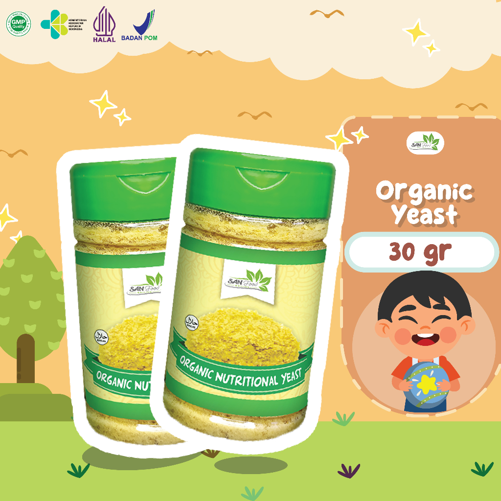 

Sanfood Indonesia Nutritional Organic Yeast 30gr Alternatif Garam MPASI w22