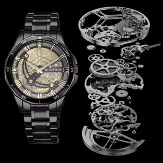 [PREMIUM] Jam Tangan Rolex Pria Analog Stainless Moon Edition Jarum Rantai Cowok Mewah