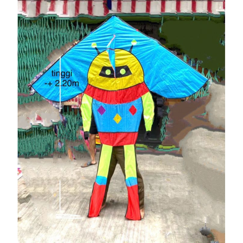 layangan super jumbo robot mainan anak