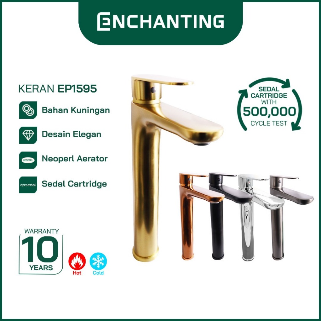 ENCHANTING Keran Wastafel Cuci Tangan Panas Dingin Kamar Mandi EP1595 Kran Air