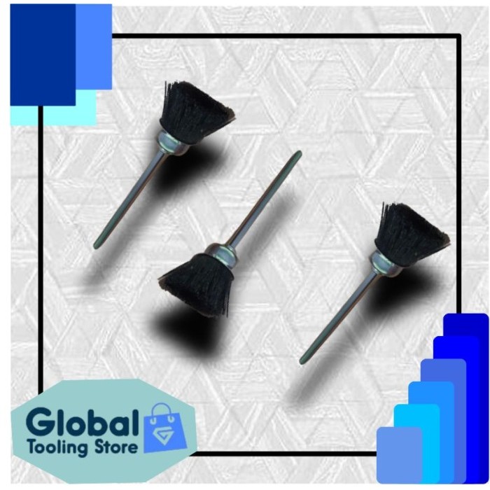 Mata Bor Sikat Kawat Mangkok Halus Hitam