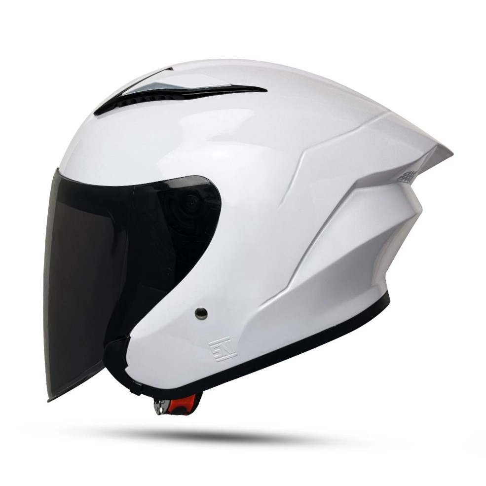 Helm | MJM BATMAN Solid Putih Kaca Hitam Helm Premium [SNI] | Helm Untuk Pria Dan Wanita Dewasa