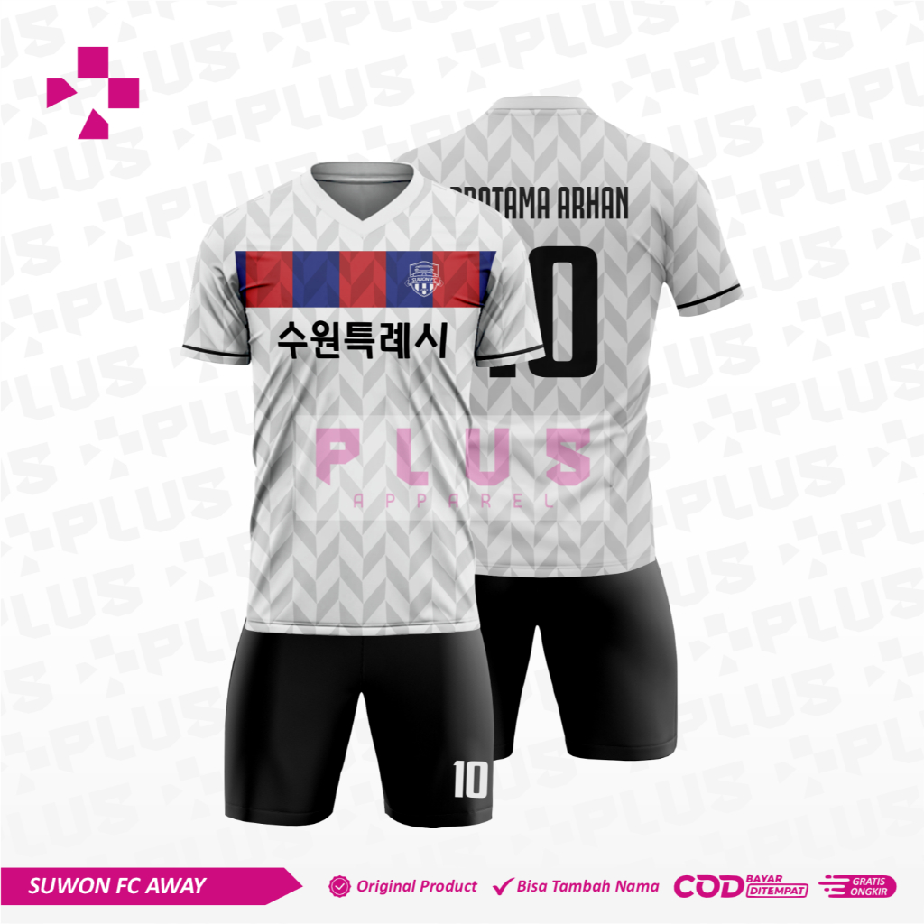 PLUS_ Jersey Suwon fc away  indonesia  2025 Full Printing Premium Terbaru Gratis Pasang Nama dan Nom