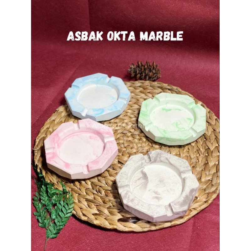 ASBAK OKTAGONAL MARBLE