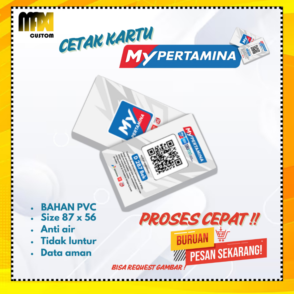 

CETAK KARTU MY PERTAMINA BAHAN PVC / CUSTOM KARTU MY PERTAMINA / PRINT KARTU MY PERTAMINA