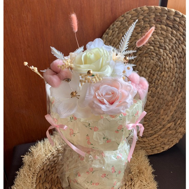 Quinny bouquet | Buket bunga ultah wisuda bung kering, bunga artificial. Korean flower bouquet denpa