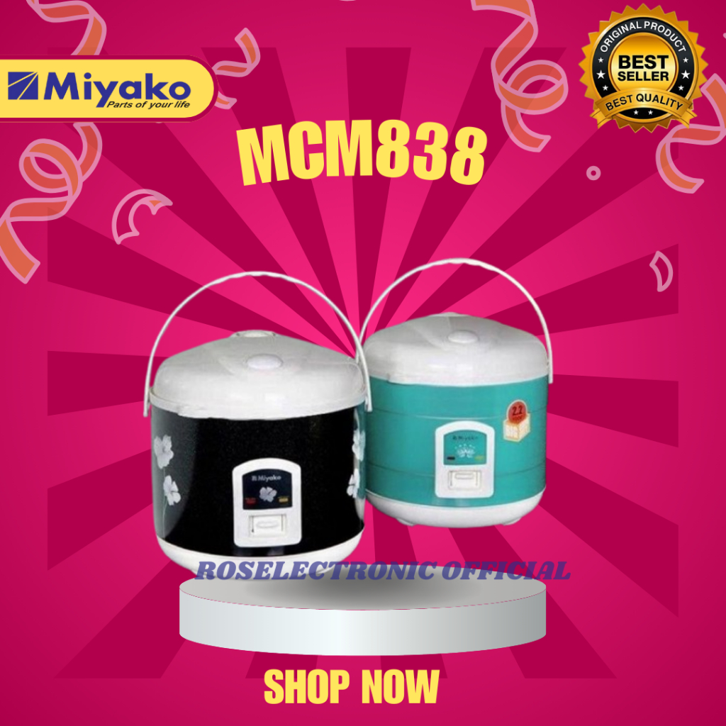 Rice Cooker Miyako 3IN1 MCM 838 - Magic Warmer Plus MCM838 2Liter/MCM-838/MCM838/MCM 838/M C M 838