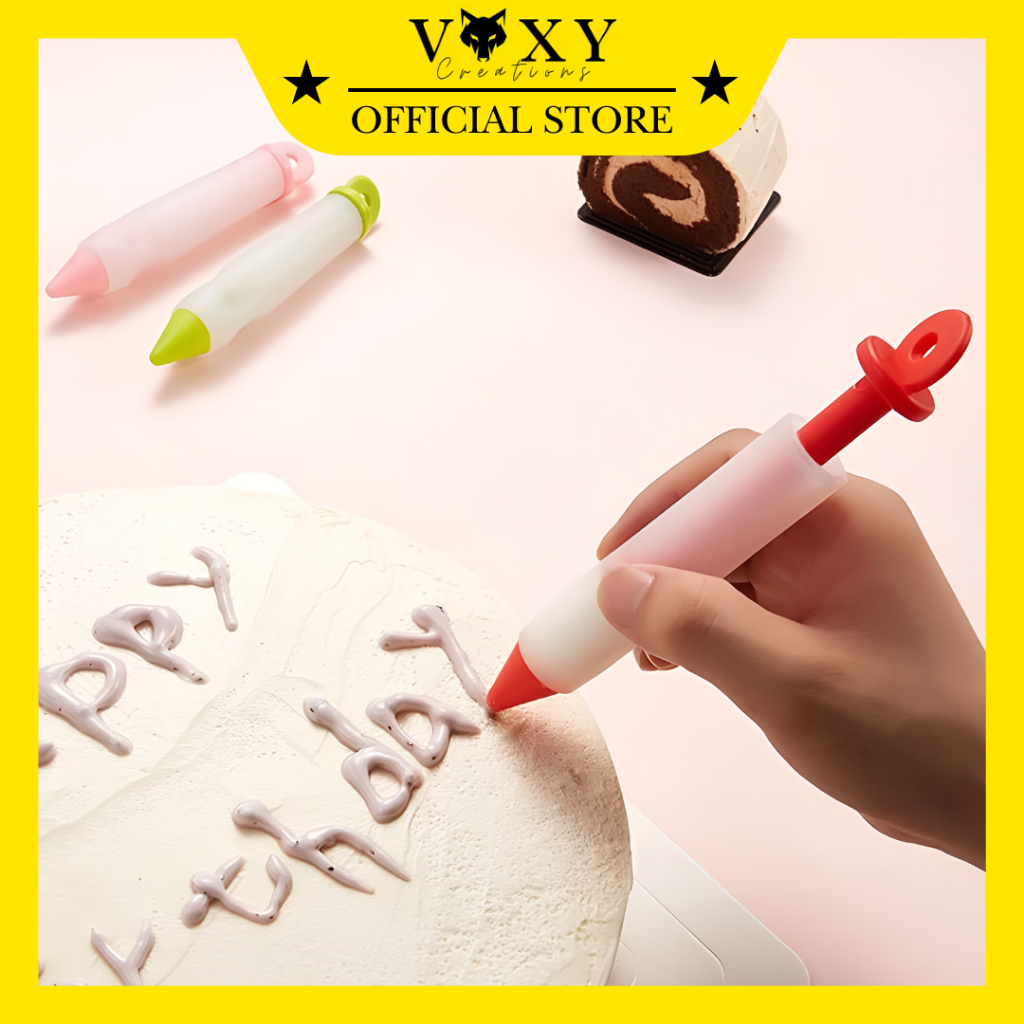 Pen Silikon Dekorasi Kue / Alat Hias Dekorasi Kue / Chocolate Pen / Pen Spuit Piping Bahan Silikon