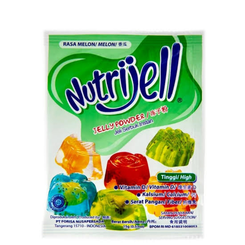 

NUTRIJELL PLAIN/MELON 10GR 1 BOX ISI 12 PCS