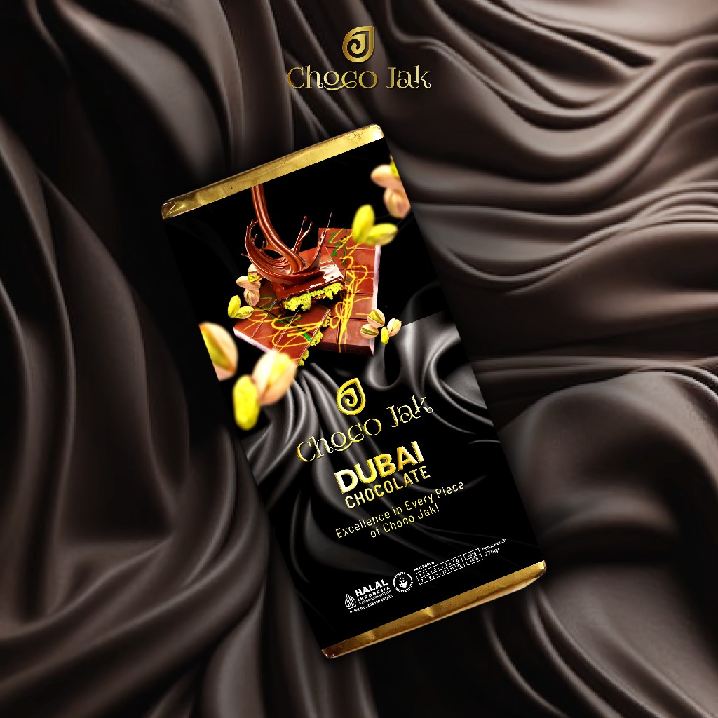 

RK60 Choco Jak Coklat Dubai Viral JUMBO [275gr] Coklat Viral Kacang Pistachio Enak dan Lezat Snack