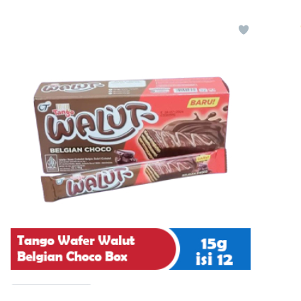 

TANGO WAFER WALUT BELGIAN CHOCO BOX 12x15g