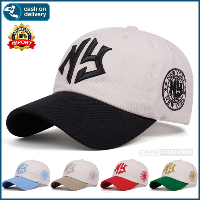 Topi baseball NY Hat Cap Casual Distro Fashion Pria Wanita topi korean style dua warna topi golf