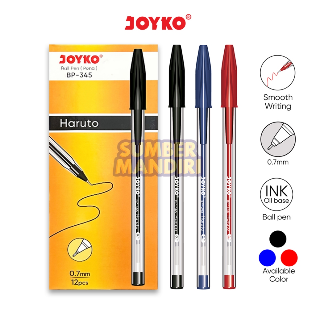 

Ball Pen Pulpen Pena JOYKO Haruto BP-345 [12 PCS]