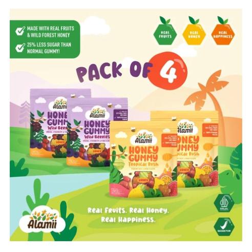 

Alamii Honey Gummy - Pack of 4 x 40g (Mix Varian)