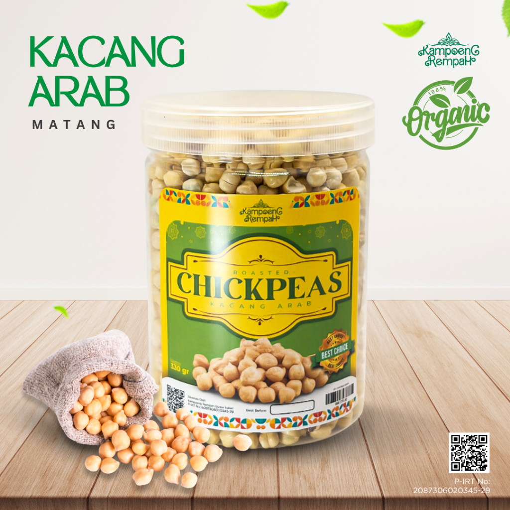 

Kacang Arab Premium Chickpeas Original Renyah Gurih Matang Panggang Cemilan