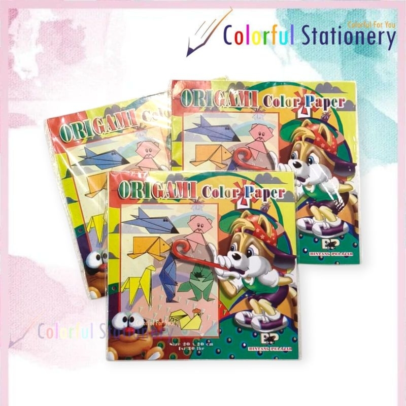 

Kertas Origami/Kertas Lipat Bintang Pelajar (isi 30) 20 x 20 CM