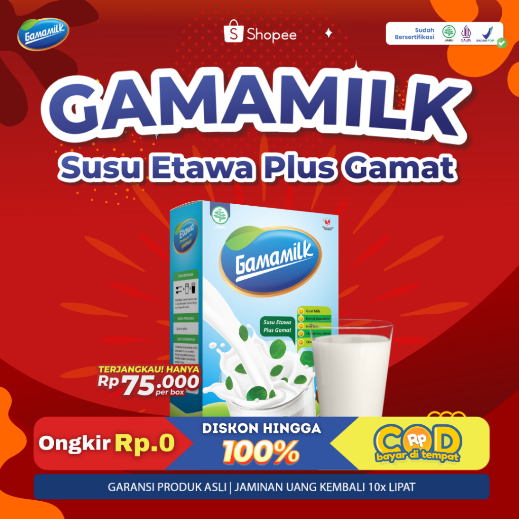 

1 BOX GAMAMILK Susu Etawa Plus Ekstrak Gamat - Garansi Produk Asli