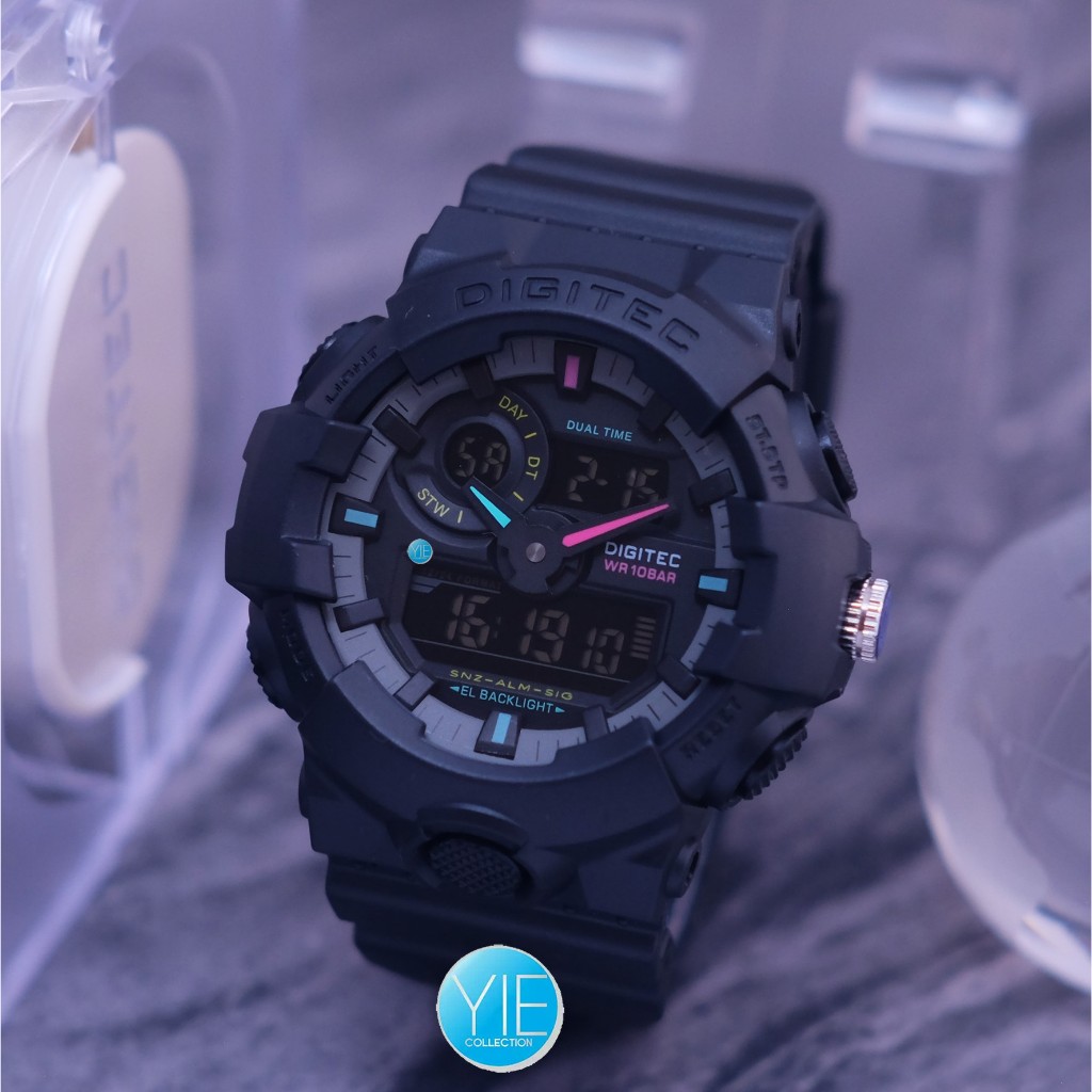 Jam Tangan Pria DIGITEC DA-2112/ DA 2112 / DA2112 DG Watch ORIGINAL Neon