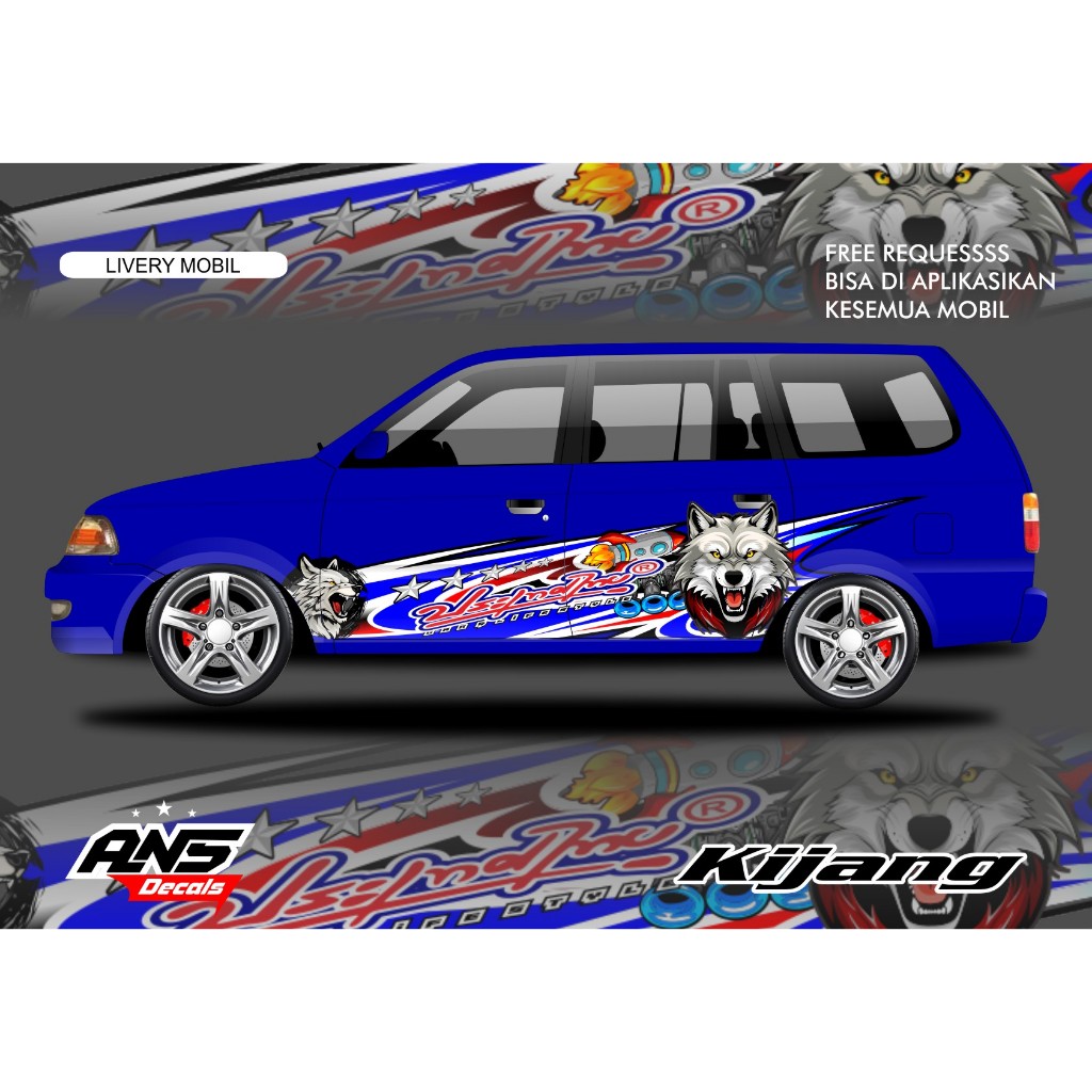 Decal Stiker Mobil KIJANG KAPSUL Stiker Mobil KIJANG LGX Stiker Mobil Panther Turbo Livery Mobil KIJ