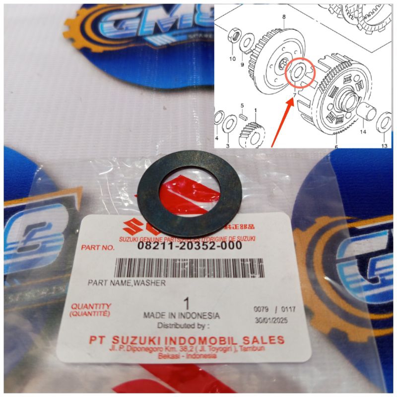 RING RUMAH KOPLING SATRIA FU 150 ( KARBU) O8211-20352 ORIGINAL SGP