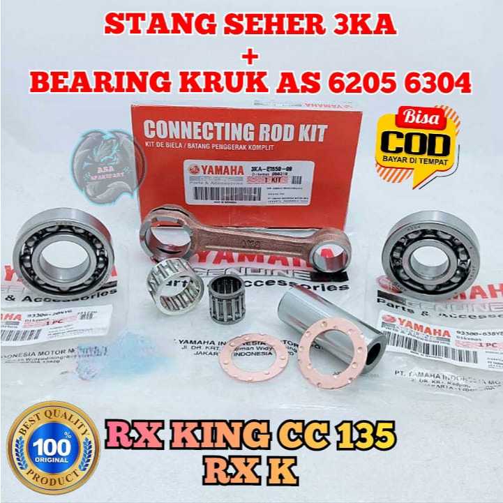 Stang Seher Set Bearing 3KA Motor Yamaha Rx King , Rx K Cobra Rx King MAster , Setang Piston Rxk Sat