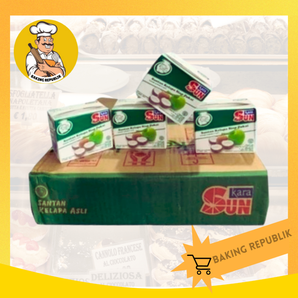 

1 Dos Sun Kara 200ml isi 12pcs / Sun kara cair 200ml 1ctn / Santan Cair instan / Santan Ready