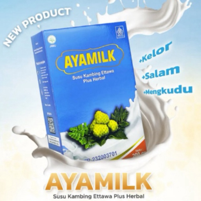 

AYAMILK Susu Kambing Etawa Plus Herbal Kemasan Terbaru 200gr Bubuk susuetawa