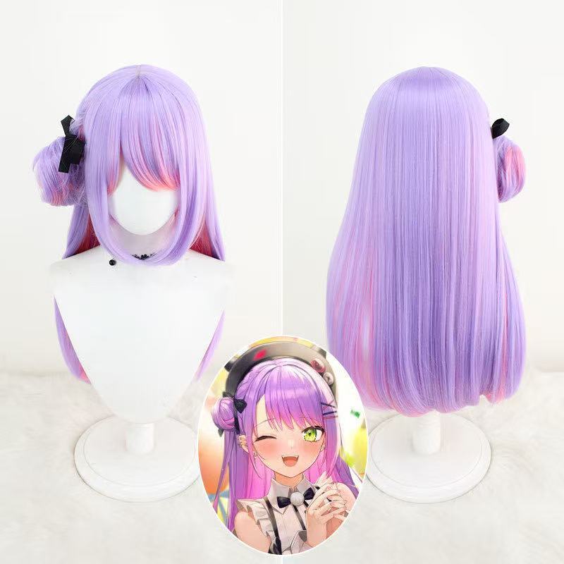 Game virtual anchor idol cosplay wig forever vtuber always dark forever cosplay hairstyle