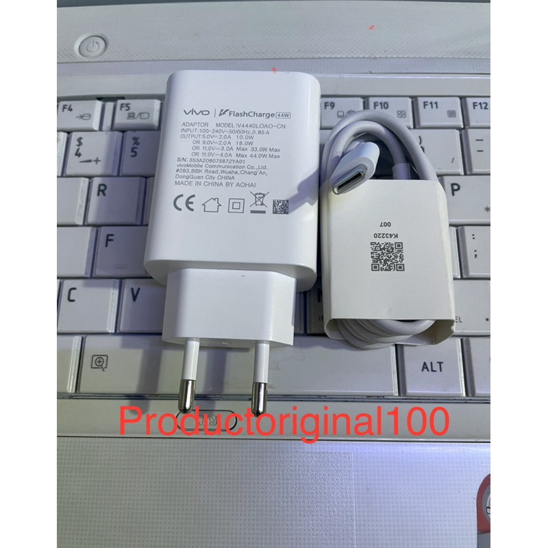 Chager Vivo 44Watt  Fast Charging Copotan Original Asli dari hp langsung ori 44 watt VIVO