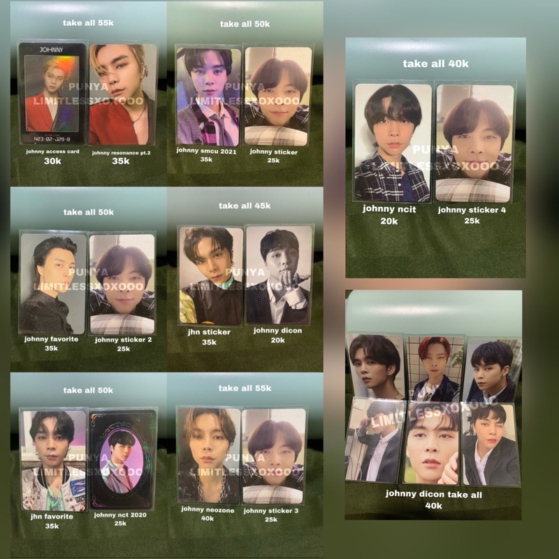 JOHNNY NCT 127 PHOTOCARD/PC