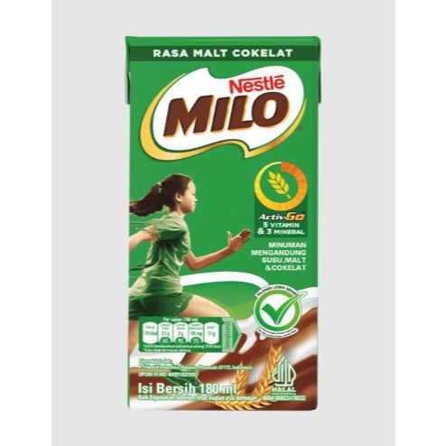 

tokogencil ECERAN Susu Milo UHT Kotak 180ml Active Go Cokelat Coklat