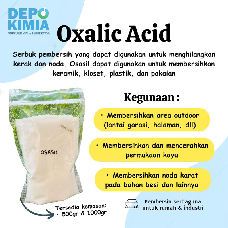 Pembersih serbaguna penghilang noda. Oxalid Acid / Osasil kemasan 500gr