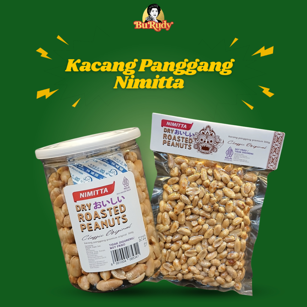 

Dry Roasted Peanuts | Kacang Panggang Kering Tidak Digoreng Pouch & Tube 300g